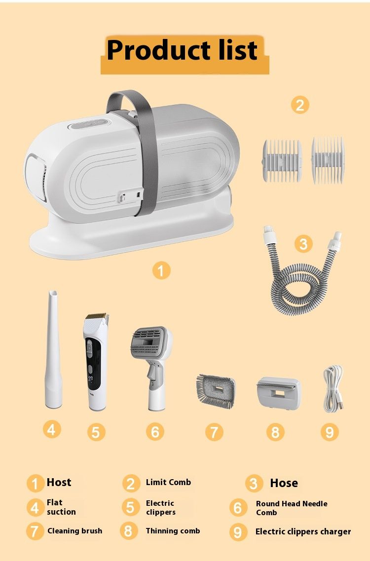 Mairui Pet Tagliacapelli elettrico multifunzione per cani e gatti, pettine cinque in uno, assorbe i peli caldi_voghion.com