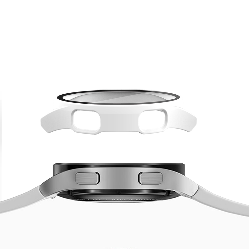 Glass+Case for Samsung Galaxy watch 5 4 44mm 40mm Accessorie PC all-around Anti-fall bumper cover watch5 watch4 Screen protector_voghion.com