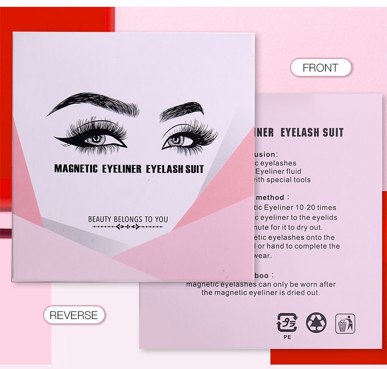 Sztuczne rzęsy, nowe, 3 pary, w pudełku, bez kleju, magnetyczne, sztuczne rzęsy, naturalne, grube, podkręcane, z włókien chemicznych_voghion.com