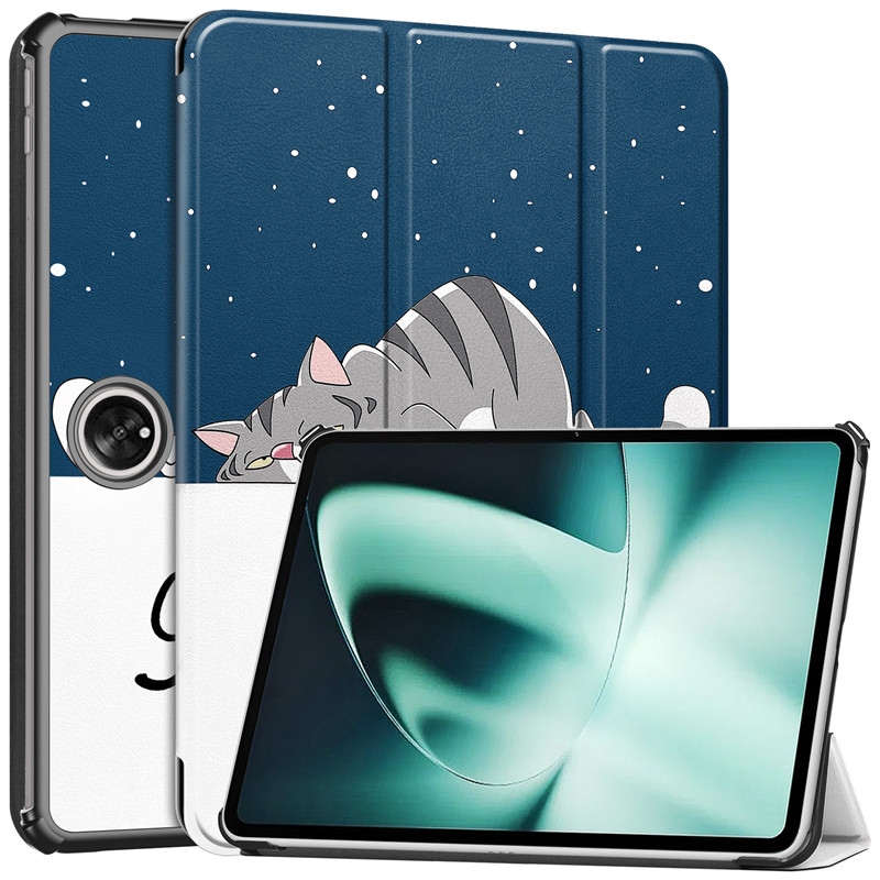 For OPPO Pad 2 Case Painted Smart Leather Hard Cover for Coque Oneplus Pad Tablet Case For Funda OPPO Pad2 11.61 Inch #S_voghion.com