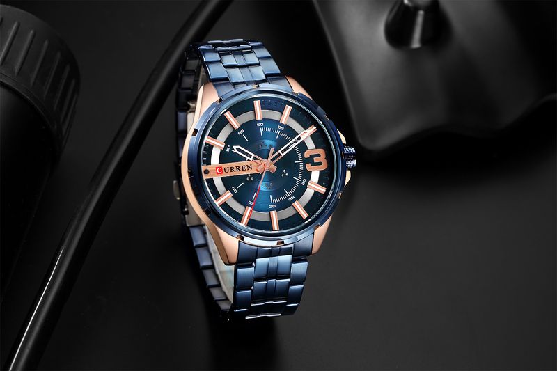 Men's Stainless Steel Waterproof Watch With Large Dial, Minimalist Design, Quartz Movement For Business And Casual Wear_voghion.com