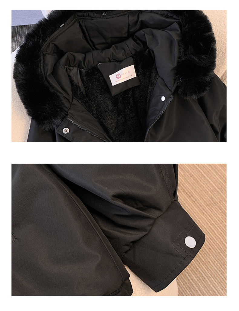 Giacca invernale da donna Giacca tutto in uno alla moda e versatile, con pelliccia spessa e velluto_voghion.com