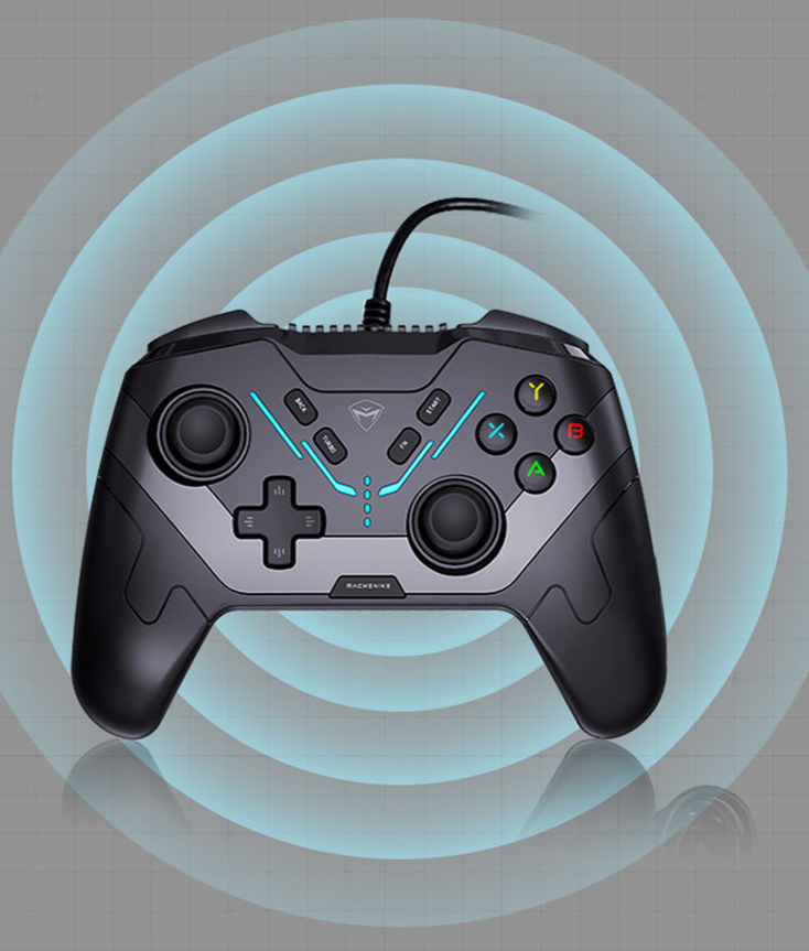 Gamepad Mechanic G5 cablato per PC con sensore di movimento a induzione magnetica Hall completa, sparatutto FPS con grilletto lineare_voghion.com