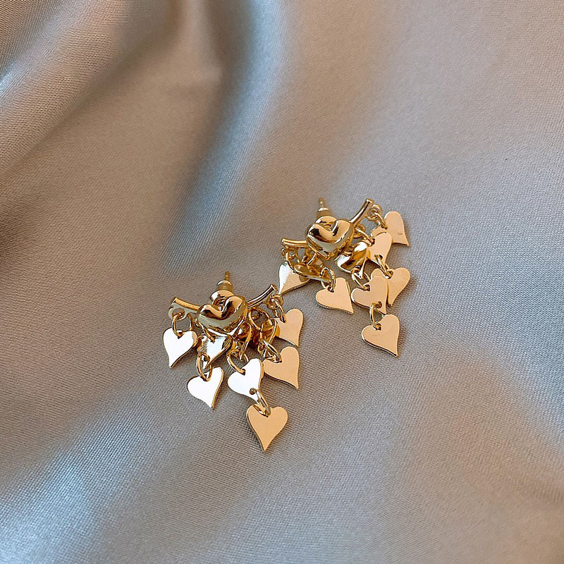 Sier VENUS Sterling moda Multi uso Metal corazón borla gota pendientes joyería Halloween fiesta Accesso_voghion.com
