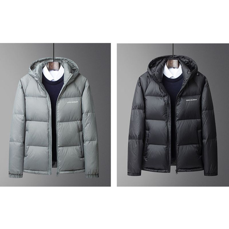 Piumino invernale da uomo con cappuccio, 90% piumino d'anatra, caldo e spesso, nuovo, alla moda, resistente al freddo, corto_voghion.com