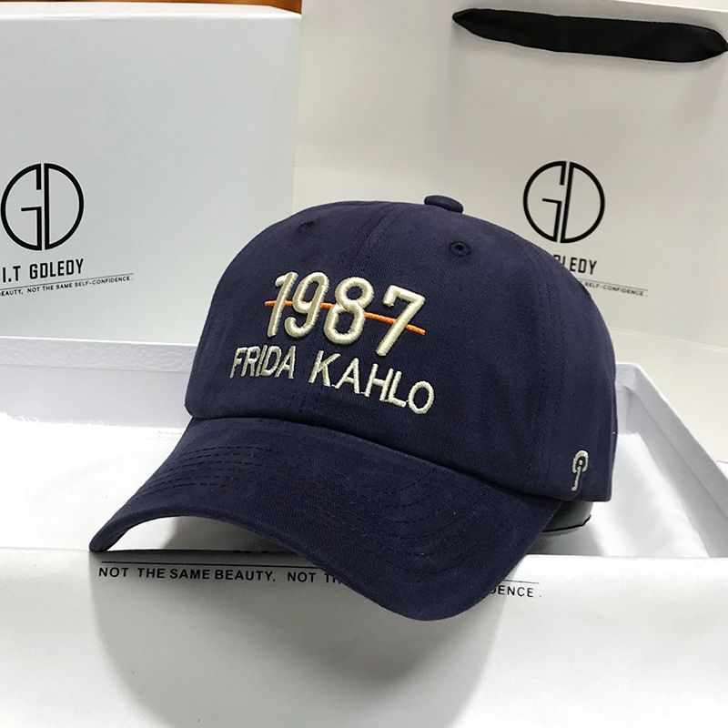 Vinrød baseballkasket til kvinder, sommer 2024, koreansk modeshow, lille, herre, blød top, andetunge_voghion.com