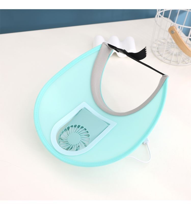Kids' Cartoon Cooling Sun Hat - USB Rechargeable Open-Top Design With Built-in Fan (UPF50+ UV Protection, Adjustable Headband, For Boys & Girls)_voghion.com