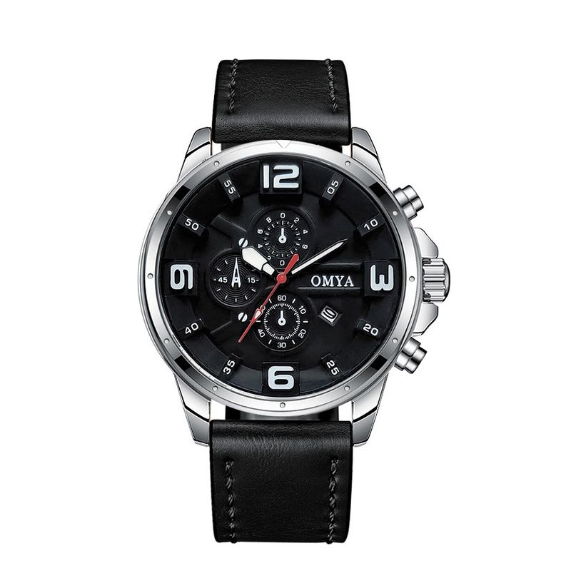 Reloj de pulsera para hombre, resistente al agua, de moda, con correa de acero inoxidable, calendario, de cuarzo, caja de regalo_voghion.com