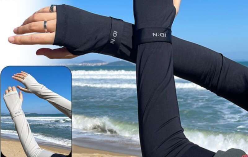 【Vente chaude en magasin】Manchon de protection solaire d'été pour hommes, grande taille, anti-UV, en soie glacée, pour conduite et cyclisme en plein air_voghion.com