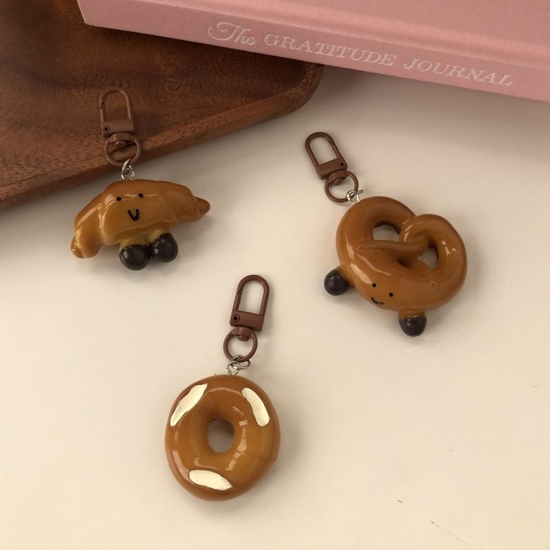 Bagel-shaped Noodle Ornament Backpack Accessory Keyring_voghion.com