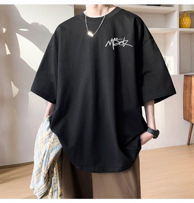Maglietta a maniche corte da uomo, taglie forti, estiva, casual, ampia, con scollo rotondo e mezza manica, semplice e stampata._voghion.com