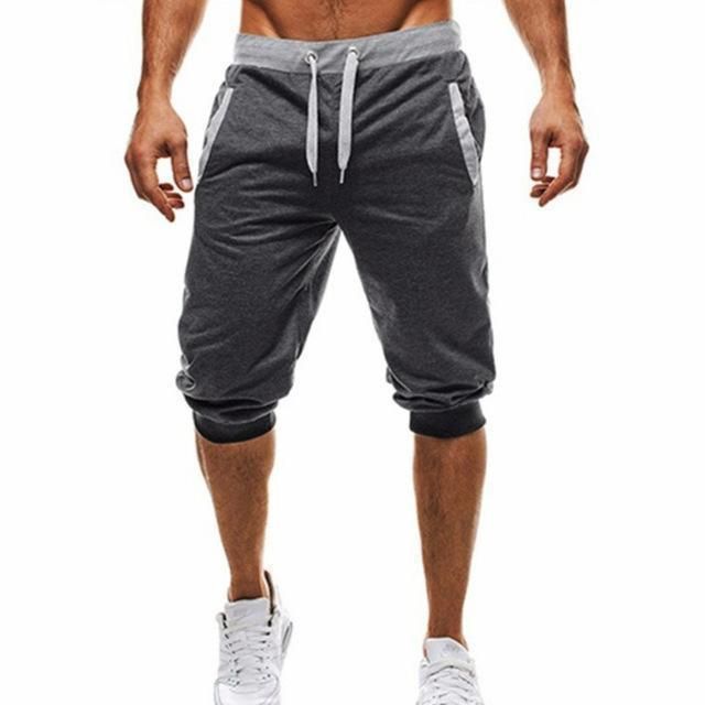 Unschlagbare Qualität Hot Herren Casual Sports Slim Fit Color Blocking Fitness Jogging Fünf Zoll Shorts_voghion.com