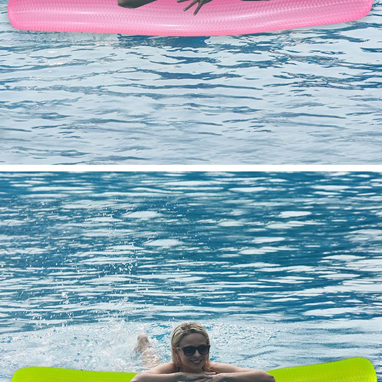 Aufblasbare Schwimmliege - Klappbare Rückenlehne mit Mesh-Netz für Pool, See & Strand_voghion.com