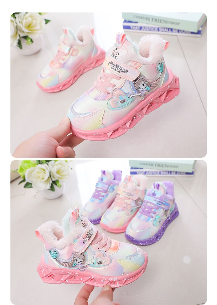 Children with light sneaker 2024 spring and autumn mesh breathable children's shoes medium and small children Princess lightweight casual shoes_voghion.com