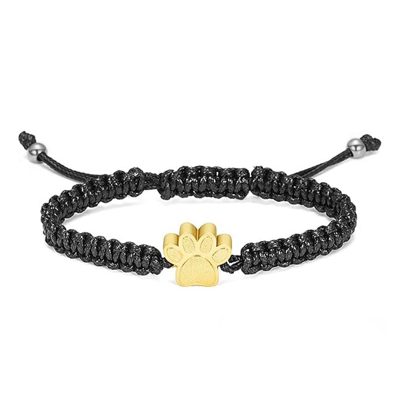 Bracciale in acciaio inossidabile apribile con peli di animali domestici, regolabile, per uomini e donne_voghion.com