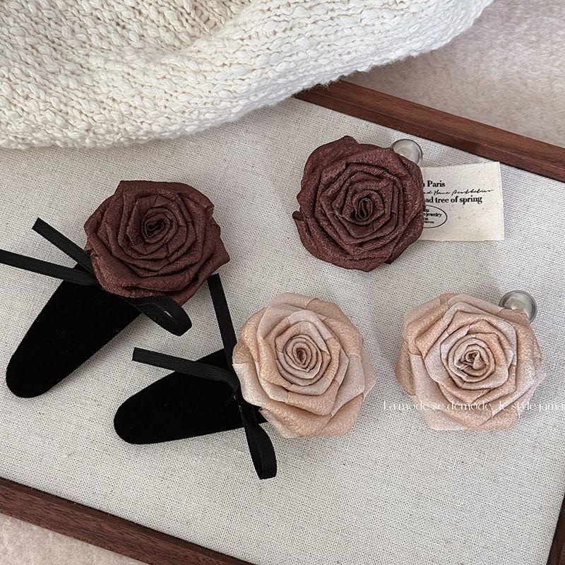 Maillard hårnål med tørrede roser, kvindelig ryghoved, stor hårnål, hovedbeklædning, hårnål med sideklemme, 2024, nyt forår_voghion.com