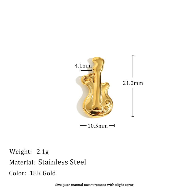 Accessori fai da te per gioielli, scarpe in tela placcate in oro, ciondolo a forma di chitarra con orso e dente di lupo, torre Eiffel, per donna_voghion.com