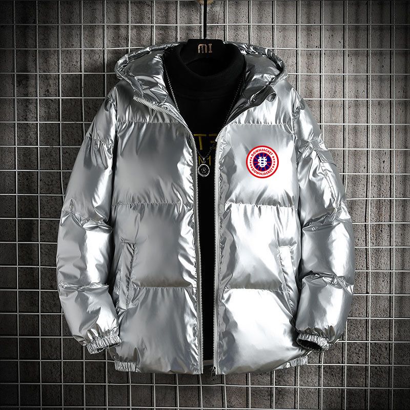 Men's Clothing Men's Clothing, Glossy Fabric, Down Filled Cotton Coat, Trendy Brand, Cropped Style, Heavy And Fluffy US Jacket_voghion.com