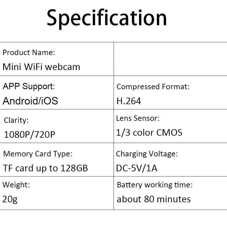 Minicâmera Wi-Fi 4K HD sem fio dispositivo doméstico inteligente câmera espião visão noturna invisível câmera detecção de movimento remoto_voghion.com
