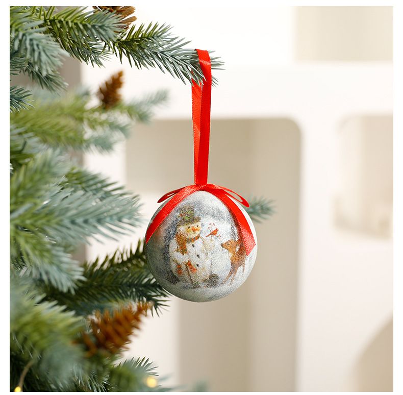 12-Pack Foam Christmas Ornament Set - Snowman, Reindeer, Santa & Holiday Designs For Xmas Tree & Home Decor (Assorted Styles)_voghion.com