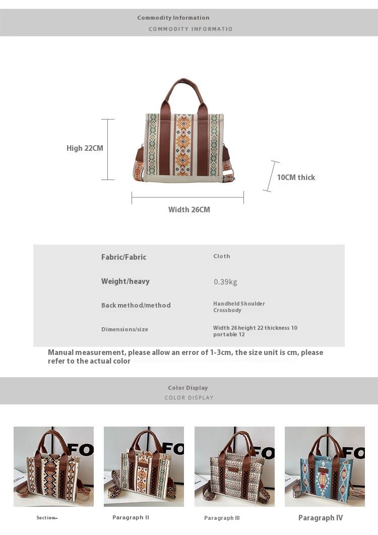 Damen Tote Schultertasche Bohemian Aztec Handtasche_voghion.com