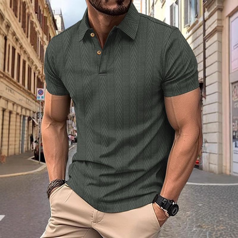 Unbeatable Quality 2024 Summer Outdoor Collar Men's T-shirt Solid Color Short Sleeved Polo Top_voghion.com