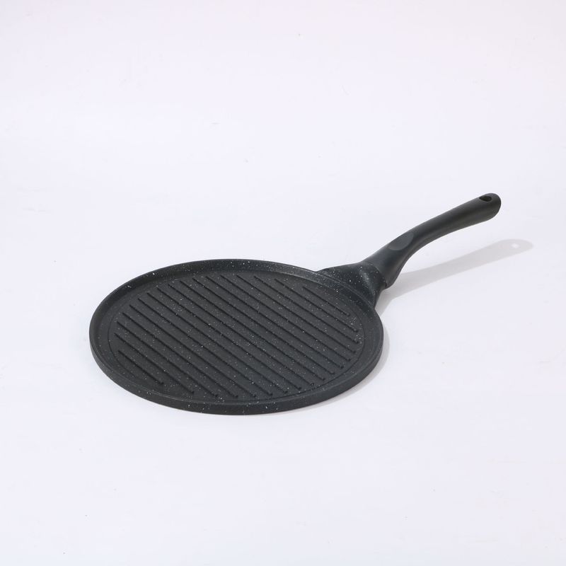 Household Flat Bottom Non Stick Pan Creative Porous Frying Pan Barbecue Pan Household Aluminum Alloy Series Cookware_voghion.com