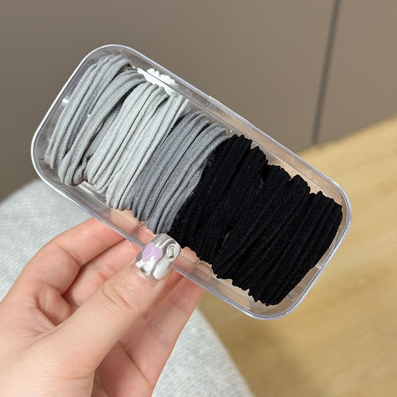 Simple High Elastic Hair Rubber Band Women's High Ponytail Hair Rope Does Not Hurt Hair Durable Hair Rope Versatile Hair Ring Headdress_voghion.com
