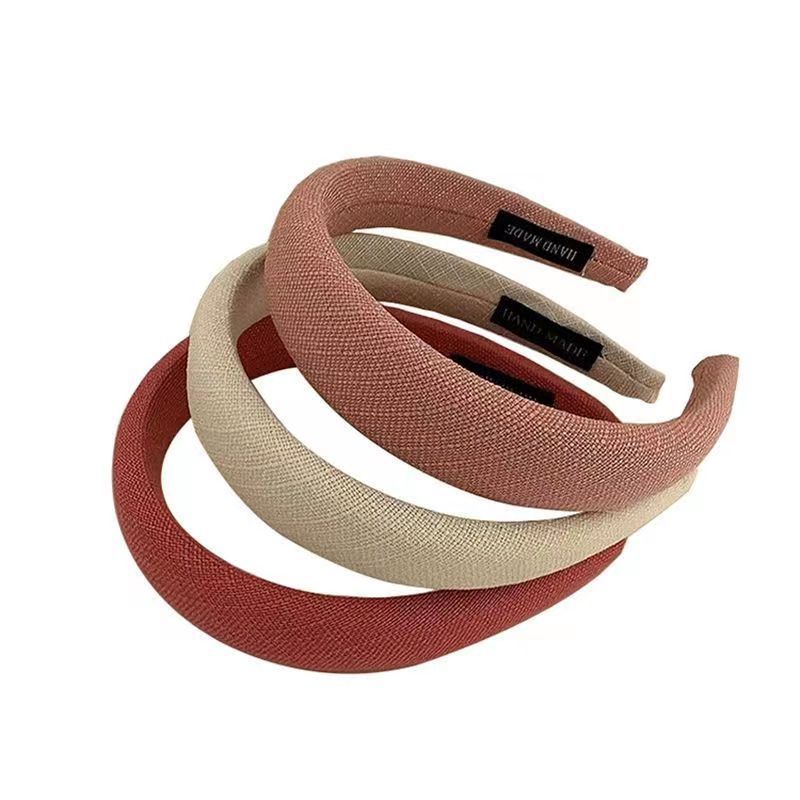 Farbblock-gewebtes Stirnband Herbst Winter Vielseitiges High-End-Haarband für Frauen Süßes Haar-Accessoire im neuen Stil_voghion.com