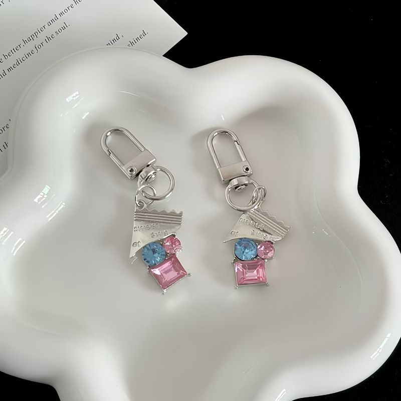 Colored Diamond Heart-Shaped Keychain, Pendant, And Bag Accessory_voghion.com