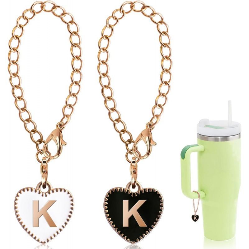 Grazioso ciondolo con ciondolo a forma di lettera inglese, con catena a forma di aragosta e decorazione per tazza, portachiavi e zaino._voghion.com