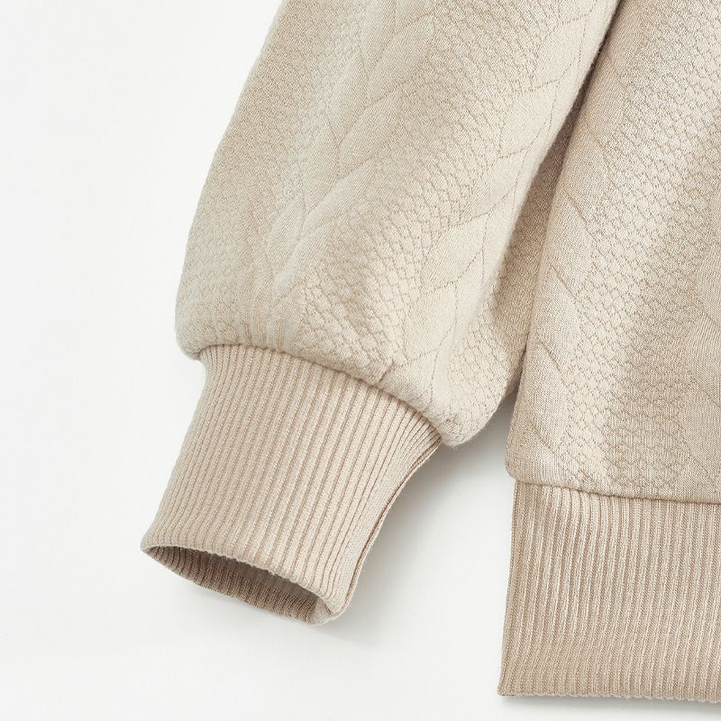 Suéter casual estilo americano com gola alta e zíper, solto, de malha, patchwork, jacquard, outono inverno, manga comprida_voghion.com