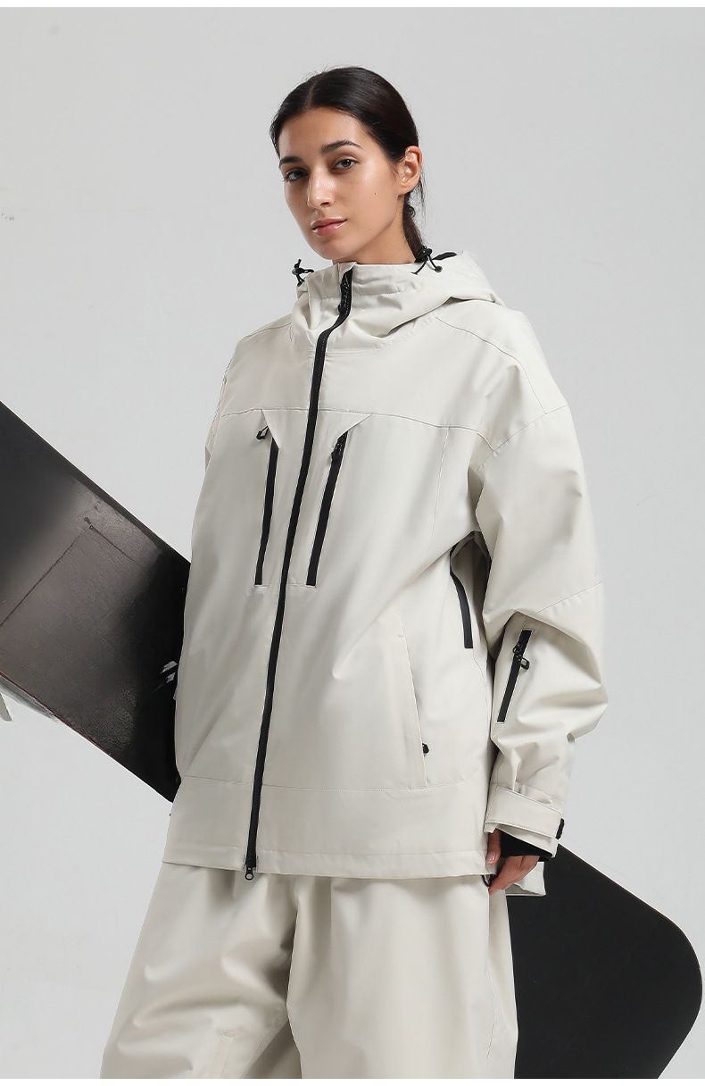 New Men Jacket Snowboard Windproof Waterproof Breathable Loose Zipper American Professional Ski Suit Ladies_voghion.com