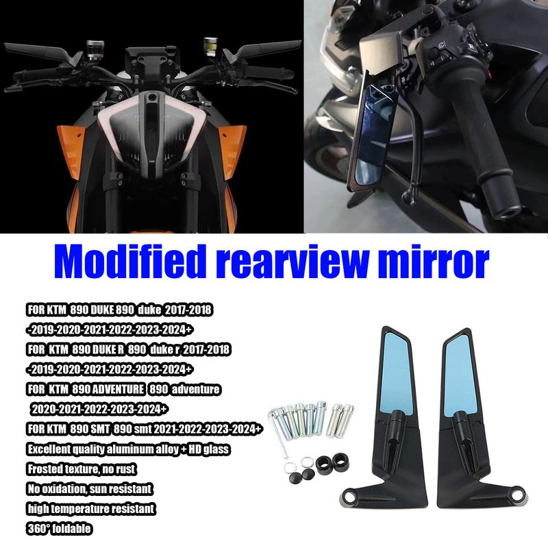 Miroir de moto pour KTM 890DUKE 890DUKE R 890ADVENTURE 890SMT, aile de vent, rétroviseur latéral, accessoires de rétroviseur de recul_voghion.com