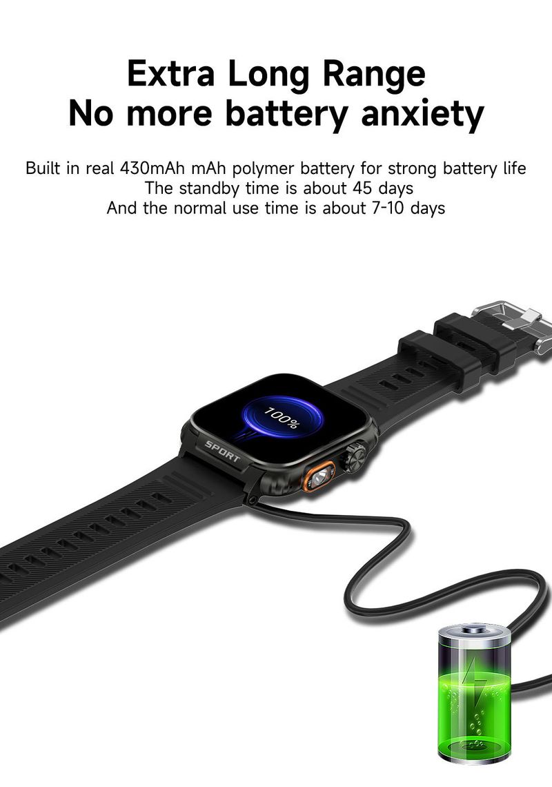 Multi Functional Outdoor Sports Smart Watch For Men Blood Pressure And Heart Rate Health Smart Watch_voghion.com