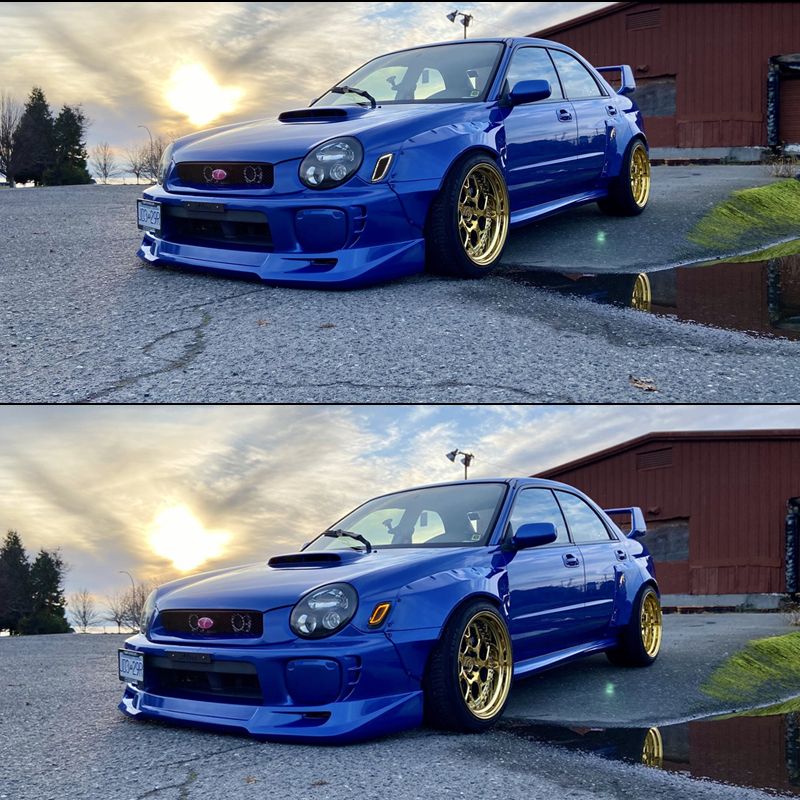 Luce di direzione anteriore a LED Switchback Amber con luci di marcia diurna bianche per Subaru Impreza RS 2002-2003_voghion.com