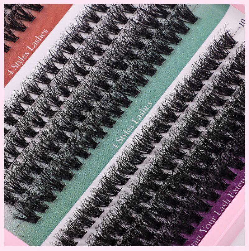 False Eyelashes Extension Suit Single Tuft Of Hair 320 Tufts Of Dense Makeup Big Eye D Curled Eyelashes_voghion.com