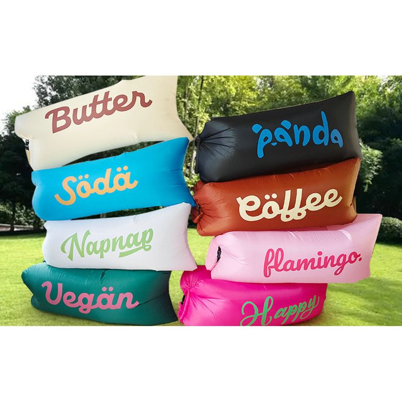 Canapé gonflable d'extérieur portable sans pompe, idéal pour les festivals de musique, les pique-niques et le camping. Lit pliant inclinable avec coussin d'air. Parfait pour les personnes paresseuses._voghion.com