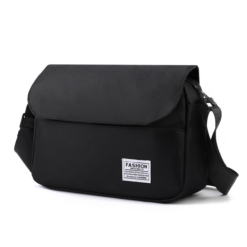 Borsa a tracolla da uomo, versione orizzontale, con patta, stile coreano, semplice, con stampa_voghion.com
