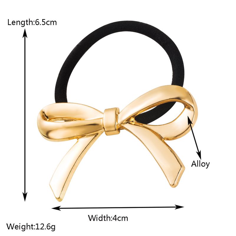 Versione coreana di fiocco semplice alla moda, elastico per capelli in metallo, sensazione personalizzata e di alta qualità, coda di cavallo legata, dolce_voghion.com