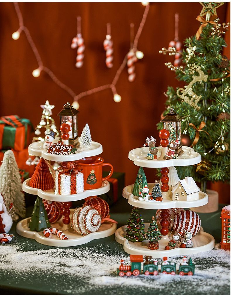 High-Value Brewing Fruit For Living Room Tea Room, Multi-Layer New Year Snack And Cake Display Plate_voghion.com