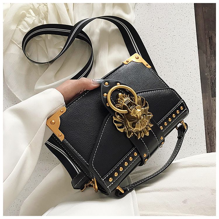 New European and American Retro Pu Handbag European and American Shoulder Crossbody Small Square Bag_voghion.com