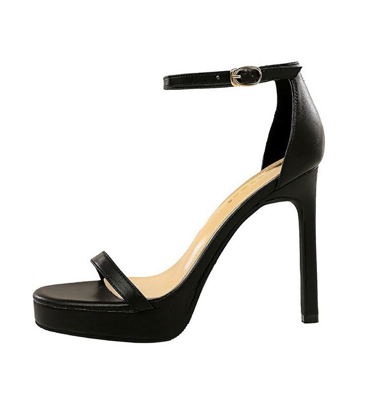Women's Sexy Strappy High Heel Sandals With Ankle Strap - Ultra High Stiletto Heels & Platform - Sizes 34-40 Waterproof Platform Versatile_voghion.com