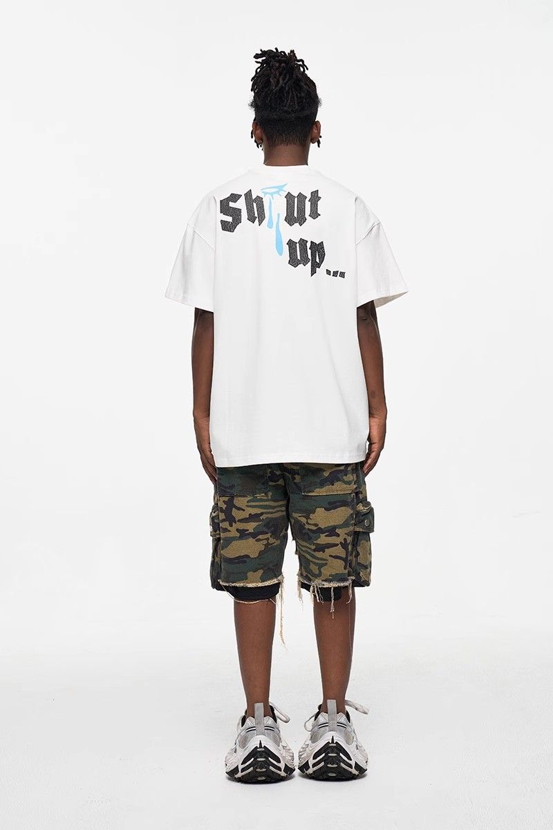 Men's Clothing High Street Washed Raw Edge Distressed Double Layer Retro Workwear Pocket Trendy Camouflage Shorts Summer Shorts Men's Trend_voghion.com