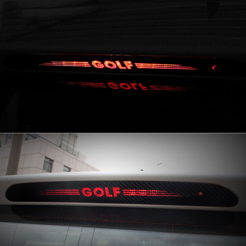 Yuanmheng Adesivo autoadesivo per auto in fibra di carbonio per auto Stop Decalcomania luce freno per VW Golf Series_voghion.com