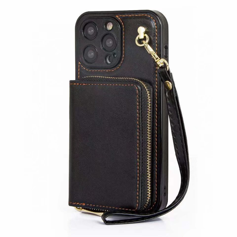Étui de protection pour Apple 15ProMax, porte-cartes à bandoulière, iPhone14, multifonction, étui en cuir, housse de protection 13_voghion.com