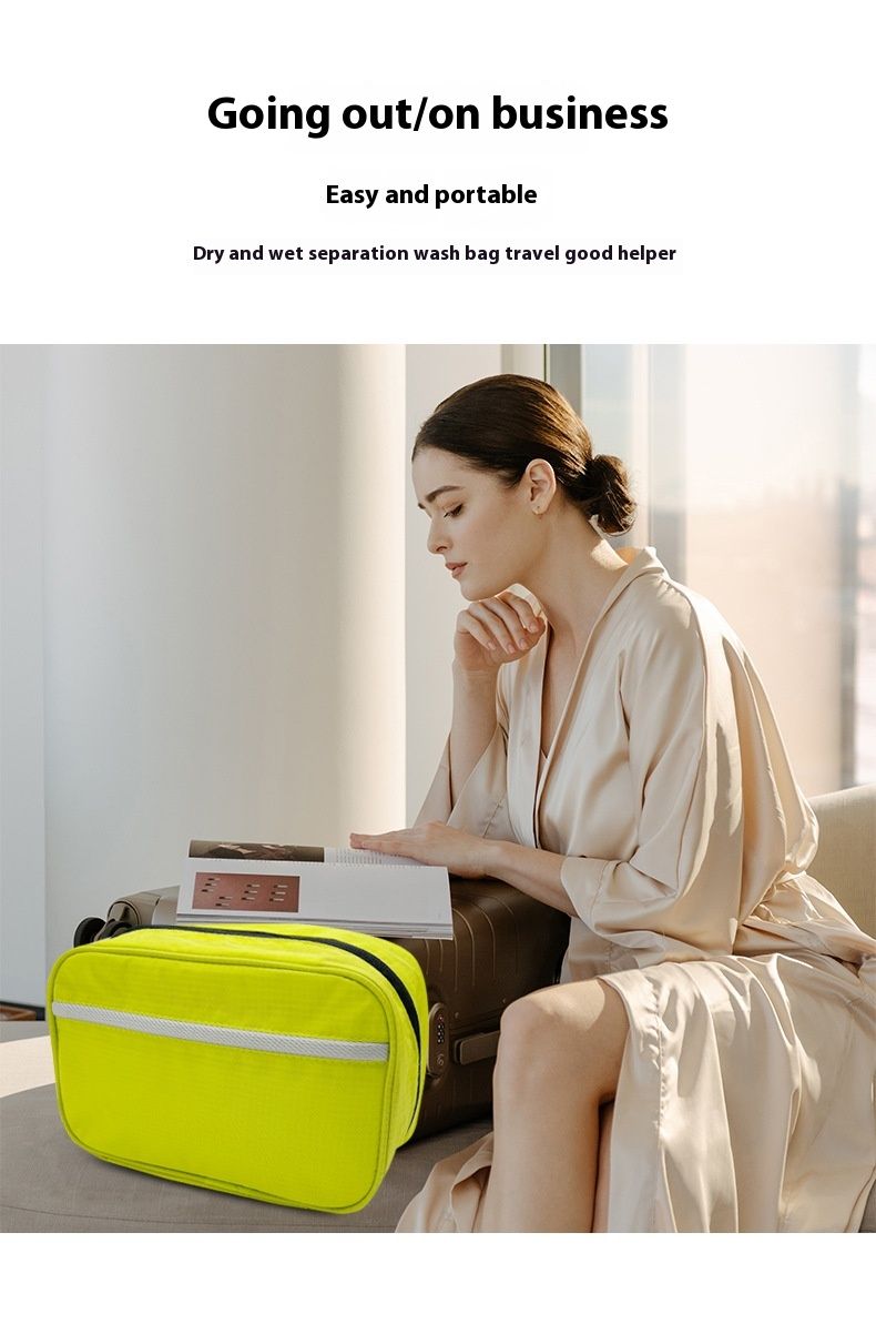 Andralyn Outdoor Rees Dräi an engem Wäschbeutel Portable Dréchen Naass Trennung Späicherbeutel Multifunktionell Waasserdicht Pure Nylon Make-up Beutel_voghion.com