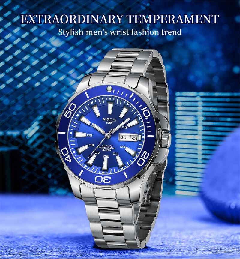 NIBOSI Orologio da polso meccanico automatico da uomo, impermeabile, con data e settimana, orologio da polso sportivo da uomo, Relogio Masculino_voghion.com