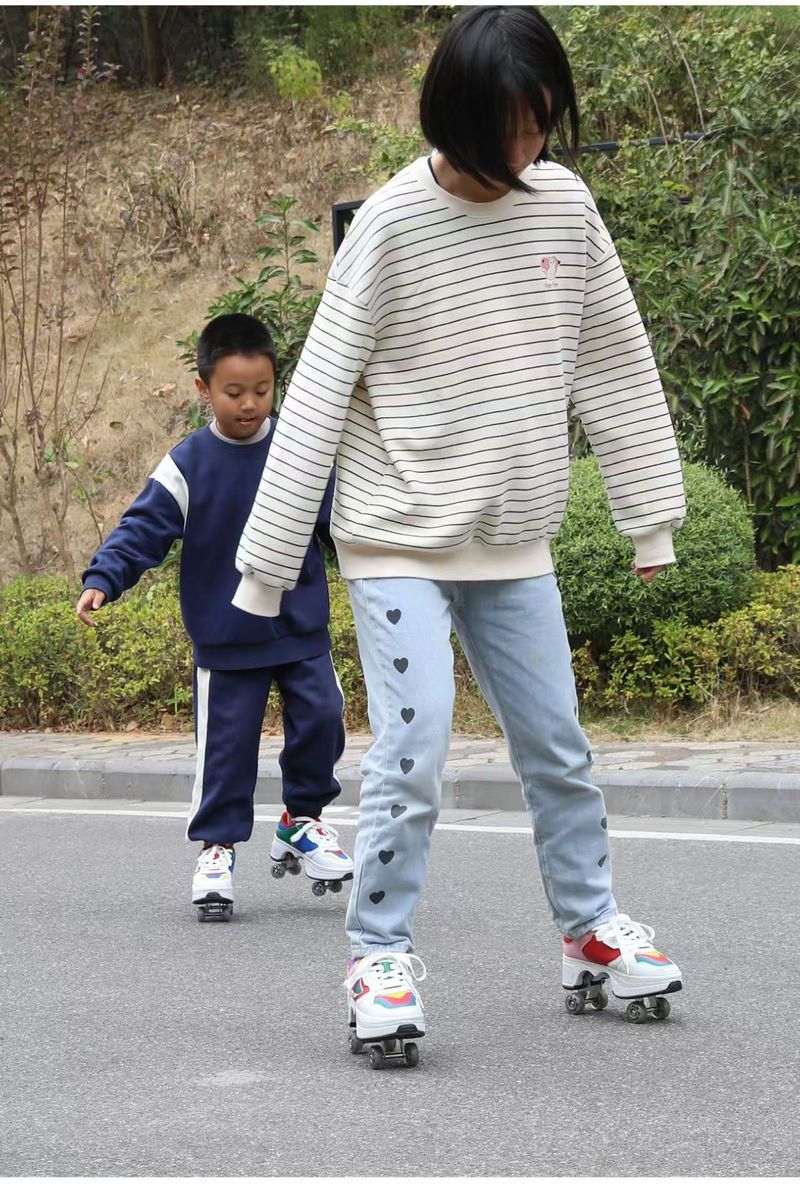 Cross Border Running Shoes Roller Skates Deformation Shoes Wheel Shoes Roller Skates Four Wheel Roller Skates_voghion.com