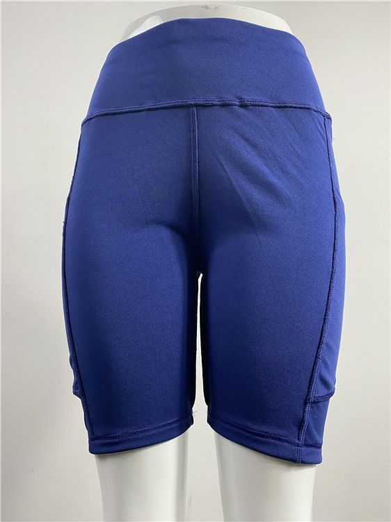 Pantalones cortos deportivos de cintura alta, elásticos y multicolores para fitness, correr, yoga_voghion.com